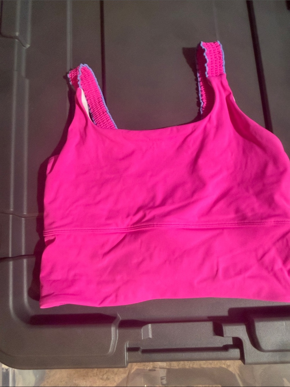 Zyia Women's Hot Pink Sports Bra Crop Tank - Supportive Everyday Fit